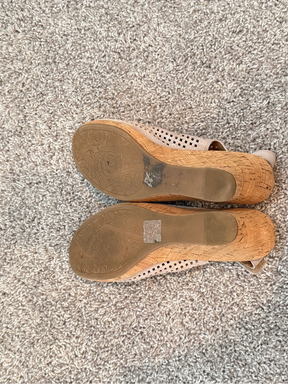 Rockport Wedge Sandals Size 9 Tan - Picture 4 of 5
